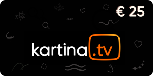 Карта пополнения Kartina TV номиналом 25 евро на 45 дней